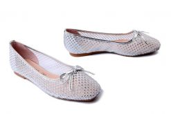 SCAVIOLA S-342 SILVER, baleriny damskie. Szare baleriny Sca'viola, bez wzorów, bez obcasa, na płaskiej podeszwie, bez zapięcia. Za 229.90 zł.