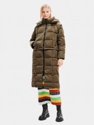 Desigual Płaszcz zimowy 23WWEW39 Zielony Oversize. Zielone płaszcze Desigual, na zimę, s, bez wzorów, z syntetyku, bez kaptura. Za 829.99 zł.