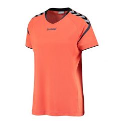 Koszulka sportowa damska T-shirtAuthentic Charge S/S Poly Jersey Woman. Brązowe t-shirty sportowe Hummel, l, bez wzorów, z jersey, bez ramiączek, do piłki nożnej. Za 52.99 zł.