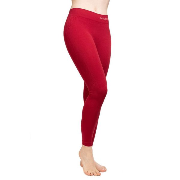 LEGINSY EXTREME THERMO LE13050 DAMSKIE-BURGUNDY xs. Czerwone bielizna termoaktywna damska Brubeck, bez wzorów, bez ramiączek, do biegania. Za 131.99 zł.