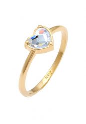 Elli Damskie serce zaręczyny z kryształem srebro 925 Sterling Silver Pierścionki 1 ct. Szare pierścionki Elli, srebrne. Za 211.64 zł.