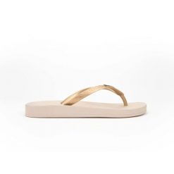 Klapki damskie Ipanema Anatomica Tan. Brązowe klapki Ipanema, bez wzorów, z materiału, klasyczne, bez obcasa, bez zapięcia. Za 129.00 zł.