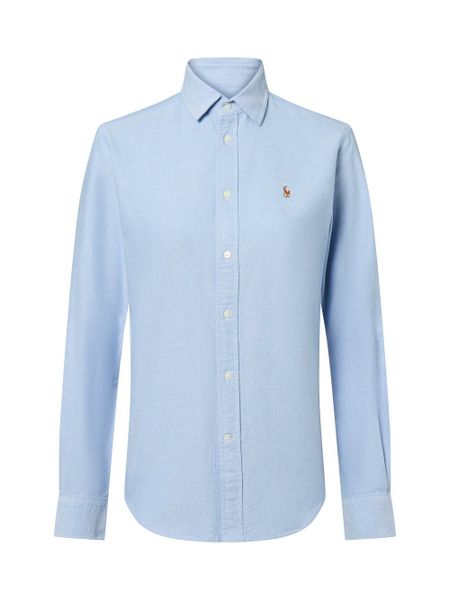 Polo Ralph Lauren Damska bluzka koszulowa Kobiety Bawełna niebieski marmurkowy, 36. Niebieskie bluzki Polo Ralph Lauren, bez wzorów, z bawełny, klasyczne, bez kołnierzyka, bez ramiączek. Za 659.95 zł.