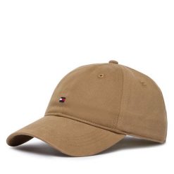 Czapka z daszkiem Tommy Hilfiger. Brązowe czapki z daszkiem Tommy Hilfiger, bez wzorów. Za 169.99 zł.