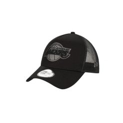 Czapka z daszkiem New Era 9FORTY LA Los Angeles Lakers Trucker 12523911. Czarne czapki z daszkiem New Era, bez wzorów, sportowe. Za 109.97 zł.