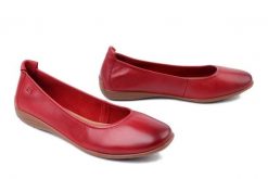 JOSEF SEIBEL 74801 133 450 Fenja 01 hibiscus, baleriny damskie. Czerwone baleriny Josef Seibel, bez wzorów, ze skóry, bez obcasa, bez zapięcia. Za 305.92 zł.