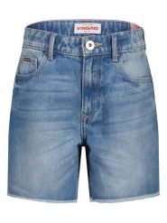 Vingino Szorty dżinsowe w kolorze niebieskim rozmiar: 134. Niebieskie szorty Vingino, z aplikacjami, z bawełny, klasyczne. Za 68.95 zł.
