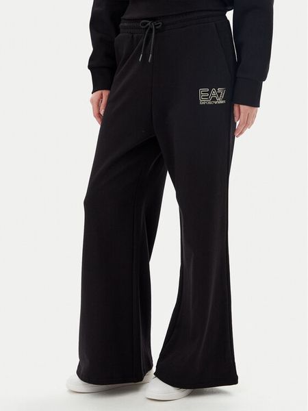 EA7 Emporio Armani Spodnie dresowe 7W000106 AF12473 MC004 Czarny Loose Fit. Czarne spodnie dresowe EA7 Emporio Armani, bez wzorów, z bawełny. Za 269.99 zł.