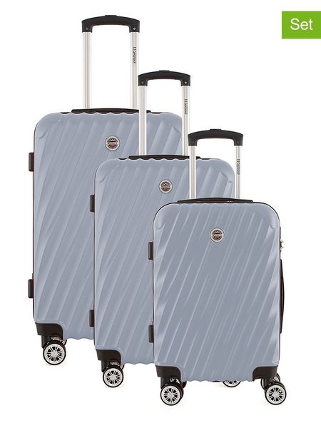 Geographical Norway 3-częściowy zestaw "Swap" w kolorze srebrnym rozmiar: onesize. Szare walizki Geographical Norway. Za 347.99 zł.