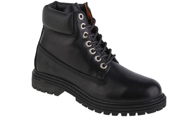 Trapery damskie, Lumberjack River 2. Czarne traperki Lumberjack, bez wzorów, z materiału, sportowe, bez obcasa, bez zapięcia. Za 299.99 zł.