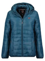 Geographical Norway Kurtka pikowana "Atika" w kolorze morskim rozmiar: XXL. Niebieskie kurtki Geographical Norway, xxl, z aplikacjami, bez kaptura. Za 147.56 zł.