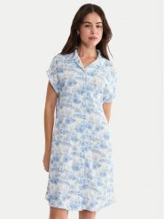 Triumph Koszula nocna Boyfriend 10222612 Niebieski Regular Fit. Niebieskie koszule nocne Triumph, bez wzorów, z wiskozy, bez ramiączek. Za 129.99 zł.