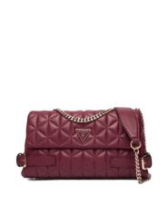 Guess Torebka Paisleigh HWQG98 83210 Bordowy. Czerwone kopertówki Guess, z aplikacjami, ze skóry, wizytowe, bez dodatków. Za 589.99 zł.