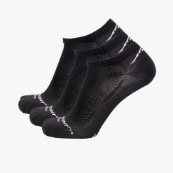 Skarpetki sportowe Bamboo Ankle Socks 3-pack Swedemount szybkoschnące. Czarne skarpetki SWEDEMOUNT, bez wzorów, z tkaniny. Za 59.99 zł.