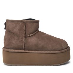 Śniegowce EMU Australia. Brązowe śniegowce Emu Australia, bez wzorów, bez zapięcia. Za 699.99 zł.