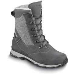 Buty zimowe damskie MEINDL Samnaun Lady GTX. Szare trekkingi MEINDL, bez wzorów, z gore-texu, przed kolano, bez zapięcia, trekkingowe, gore-tex. Za 1,249.00 zł.