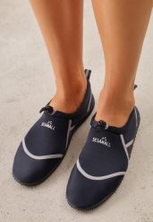 Granatowe Wsuwane Buty Sportowe do Wody z Elastyczną Cholewką Vetilore. Niebieskie buty sportowe lifestyle Renee, na lato, bez wzorów, sportowe, bez zapięcia. Za 49.99 zł.