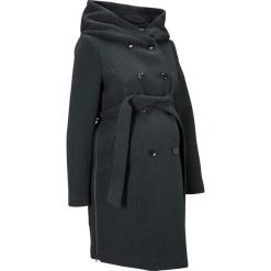 Krótki płaszcz ciążowy z domieszką wełny. Czarne płaszcze bonprix, na zimę, bez wzorów, z wełny, eleganckie, bez kaptura. Za 249.99 zł.