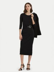 LAUREN RALPH LAUREN Sukienka codzienna 250940596001 Czarny Slim Fit. Czarne sukienki Lauren Ralph Lauren, na co dzień, l, bez wzorów, bez kołnierzyka, bez ramiączek, proste. Za 619.99 zł.