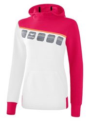Erima Bluza "5-C" w kolorze biało-różowym rozmiar: 36. Białe bluzy Erima, bez wzorów, bez ramiączek, z kapturem. Za 114.71 zł.