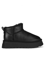 Badura Śniegowce WFA3080-4A Czarny. Czarne botki Badura, bez wzorów, ze skóry, bez zapięcia. Za 249.99 zł.