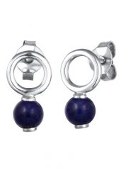 Elli Damski Okrągły Lapis Lazuli Niebieski 925 Sterling Silver Kolczyki 1 ct. Niebieskie kolczyki Elli, z lazurytem, srebrne. Za 253.99 zł.