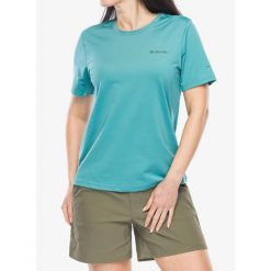 Koszulka szybkoschnąca damska Columbia Wild Springs. Zielone t-shirty sportowe Columbia, bez wzorów, bez ramiączek. Za 114.99 zł.