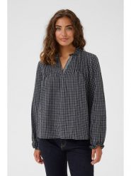 CULTURE Bluzka w kolorze czarno-białym rozmiar: XL. Czarne bluzki Culture, xl, bez wzorów, bez kołnierzyka, bez ramiączek. Za 130.99 zł.