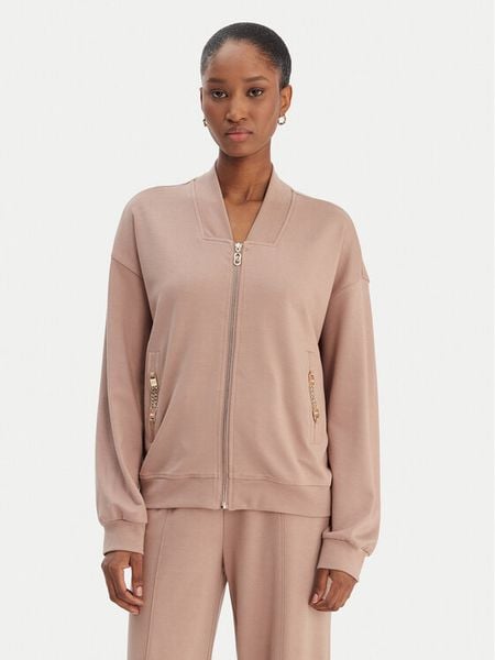 Liu Jo Sport Bluza TA6241 JS182 Brązowy Regular Fit. Brązowe bluzy bez kaptura Liu Jo Sport, xl, bez wzorów, z wiskozy, bez kaptura. Za 559.99 zł.