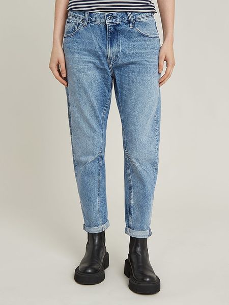 G-Star Dżinsy - Boyfriend fit - w kolorze niebieskim rozmiar: W29/L32. Niebieskie jeansy G-Star, l, z aplikacjami, z bawełny, klasyczne. Za 183.59 zł.