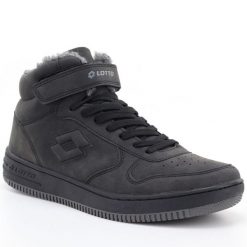 Buty sportowe wysokie ocieplane szare Lotto 2400192U 1119. Szare buty sportowe lifestyle Lotto, bez wzorów, ze skóry ekologicznej, sportowe, bez zapięcia. Za 179.99 zł.
