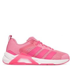 Buty na siłownię adidas. Czerwone buty treningowe adidas, bez wzorów, bez zapięcia, na fitness i siłownię. Za 399.99 zł.