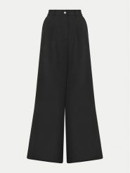 Guess Spodnie palazzo W5GB02 WH9Y2 Czarny Wide Leg. Czarne spodnie materiałowe Guess, z aplikacjami, z materiału. Za 329.99 zł.