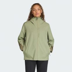 Kurtka przeciwdeszczowa Terrex Multi 2.5 Layer CLIMAPROOF. Brązowe kurtki przeciwdeszczowe adidas, bez wzorów, bez kaptura, climaproof (adidas). Za 699.00 zł.