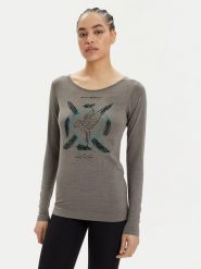 Brubeck Koszulka techniczna LS1415W Szary Slim Fit. Szare t-shirty sportowe Brubeck, xl, bez wzorów, z syntetyku, bez ramiączek, trekkingowe. Za 129.99 zł.