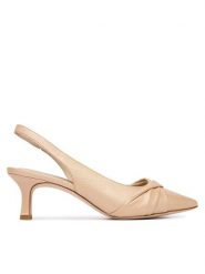 Caprice Czółenka 9-29600-46 Beżowy. Brązowe czółenka Caprice, bez wzorów, ze skóry, bez obcasa, bez zapięcia. Za 269.99 zł.
