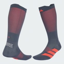 Biegowe skarpety do łydki adizero. Czarne skarpetki adidas, bez wzorów, z elastanu. Za 89.95 zł.