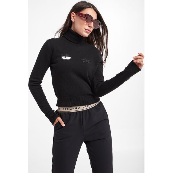 Golf z wełną CHIARA FERRAGNI. Swetry Chiara Ferragni, l, bez wzorów, z wełny, bez ramiączek. W wyprzedaży za 635.67 zł.