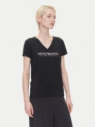 Emporio Armani Underwear T-Shirt EW000409 AF10881 UC001 Czarny Regular Fit. Czarne t-shirty Emporio Armani Underwear, s, bez wzorów, z bawełny, bez kołnierzyka, bez ramiączek. Za 189.99 zł.