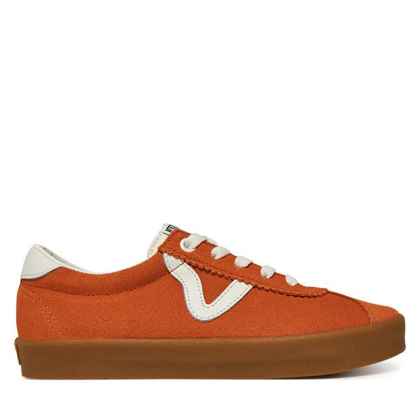 Tenisówki Vans. Czerwone trampki Vans, bez wzorów, sportowe, bez zapięcia. Za 249.99 zł.