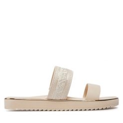 Klapki Aldo. Brązowe klapki Aldo, bez wzorów, bez obcasa, bez zapięcia. Za 299.99 zł.