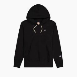 Damska bluza Champion Hooded Sweatshirt 113350-KK001. Czarne bluzy z kapturem Champion, xs, bez wzorów, z bawełny, z kapturem, trekkingowe. Za 282.95 zł.