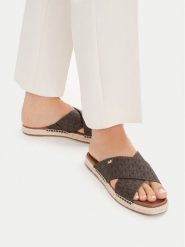 MICHAEL Michael Kors Klapki Kenzie 40R6KZFS1B Brązowy. Brązowe klapki MICHAEL Michael Kors, bez wzorów, ze skóry, bez obcasa, bez zapięcia. Za 337.99 zł.
