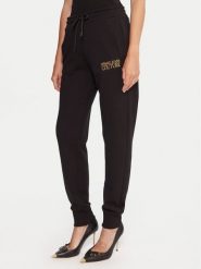 Versace Jeans Couture Spodnie dresowe 79HAAT06 CF01T Czarny Regular Fit. Czarne spodnie dresowe Versace Jeans Couture, bez wzorów, z bawełny. Za 719.99 zł.