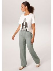 Aniston Spodnie w kolorze szarym rozmiar: 46. Szare spodnie materiałowe Aniston, bez wzorów, z materiału, z podwyższonym stanem. Za 173.99 zł.