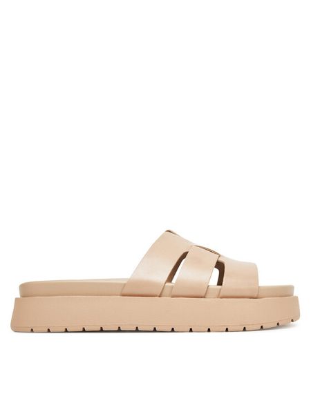 DeeZee Klapki HY69916-5 Beżowy. Brązowe klapki DeeZee, bez wzorów, z materiału, bez obcasa, bez zapięcia. Za 149.99 zł.
