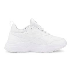 Buty Puma Cassia Sl W 385279 01 białe. Białe buty treningowe bez wzorów, z materiału, bez zapięcia. Za 542.17 zł.