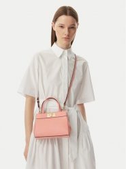 Tommy Hilfiger Torebka Th Modern Mini Satchel AW0AW18726 Różowy jasny. Czerwone torebki klasyczne Tommy Hilfiger, bez wzorów, ze skóry, bez dodatków. Za 569.99 zł.