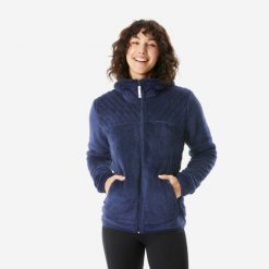 Polar turystyczny damski Quechua NH500 Warm. Niebieskie bluzy z polaru QUECHUA, m, bez wzorów, z dzianiny, trekkingowe. Za 149.99 zł.