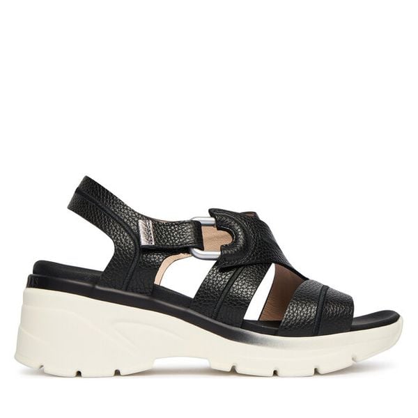 Sandały Hispanitas. Czarne sandały Hispanitas, bez wzorów, bez obcasa, na płaskiej podeszwie, bez zapięcia. Za 609.99 zł.